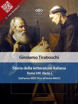 cover image of Storia della letteratura italiana del cav. Abate Girolamo Tiraboschi &#8211; Tomo 8. &#8211; Parte 1